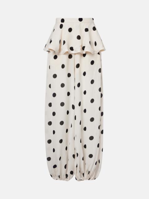 ADRIANA DEGREAS Polka-dot balloon pants