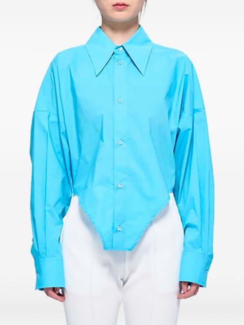 MM6 Maison Margiela long-sleeved pointed-hem shirt