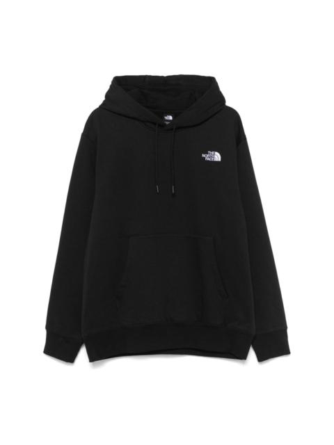 embroidered-logo hoodie