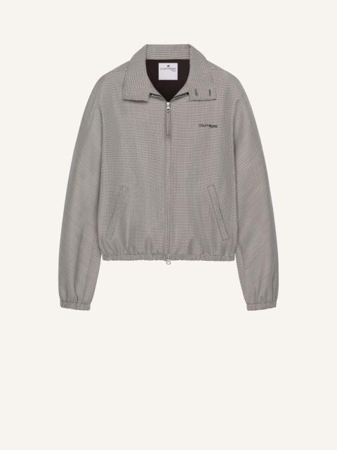 courrèges HOUNDSTOOTH ZIPPED BOMBER JACKET