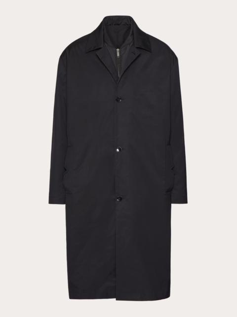 Valentino NYLON COAT WITH RUBBERIZED V DETAIL