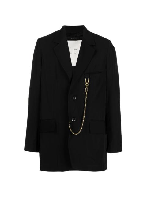 chain-detail single-breasted blazer