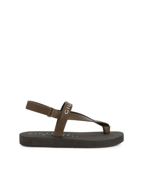 Giuseppe Zanotti Khais logo-print leather sandals