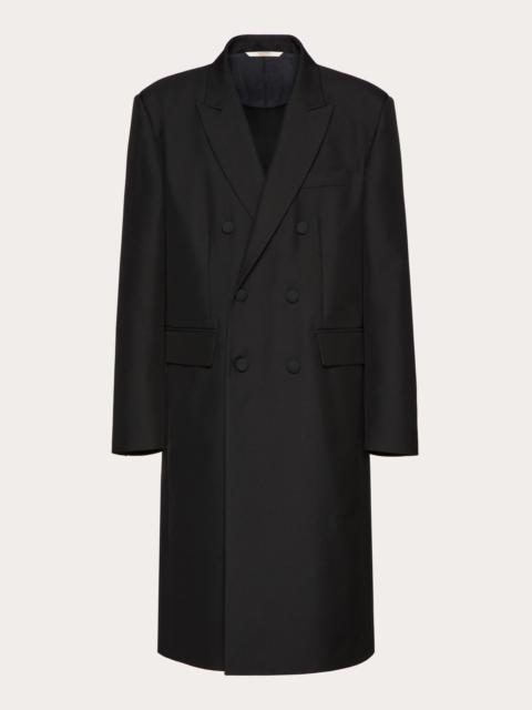 Valentino TECHNICAL NYLON DOUBLE-BREASTED COAT