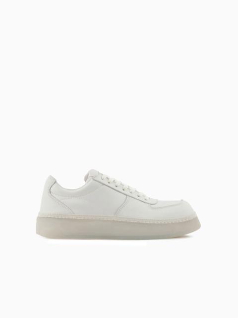 EMPORIO ARMANI Sneakers with leather details