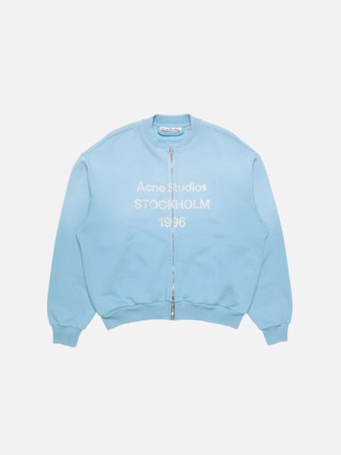 Acne Studios Washed zip-up cardigan - Cornflower blue