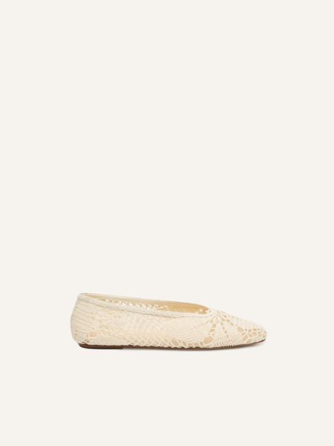 MAGDA BUTRYM Crochet ballet flats in cream
