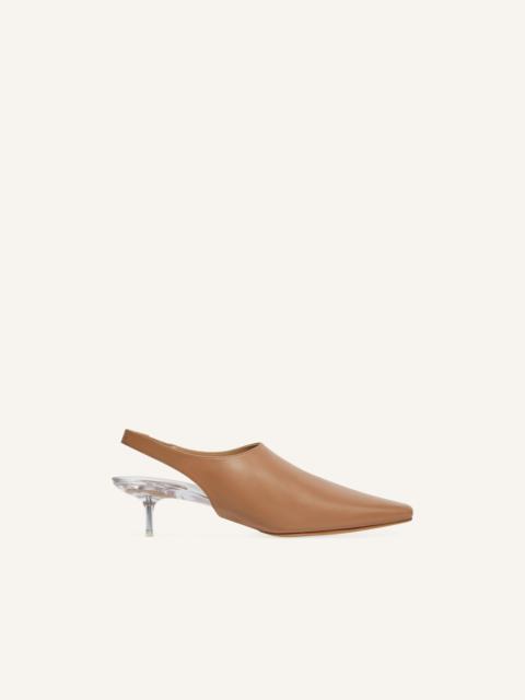 courrèges TRANSPARENT KITTEN-HEEL SLINGBACKS