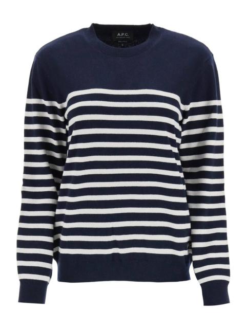 'PHOEBE' STRIPED CASHMERE AND COTTON SWEATER