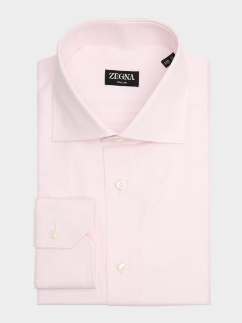 ZEGNA Men's Trecapi Cotton Micro-Structure Dress Shirt