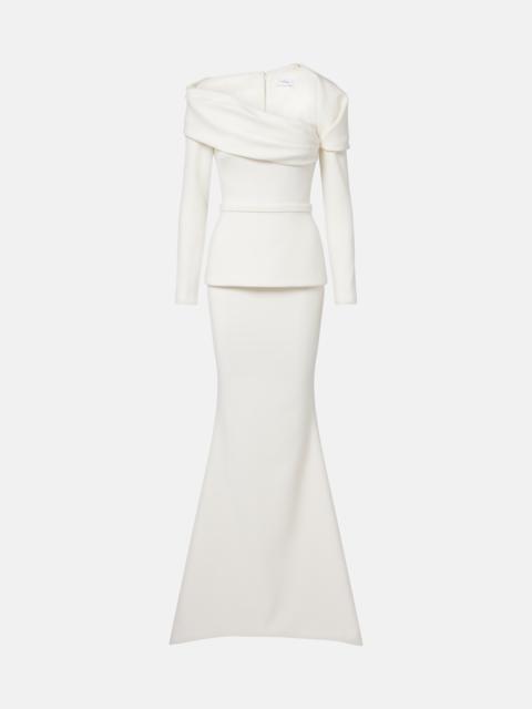 Safiyaa Millie draped crêpe gown