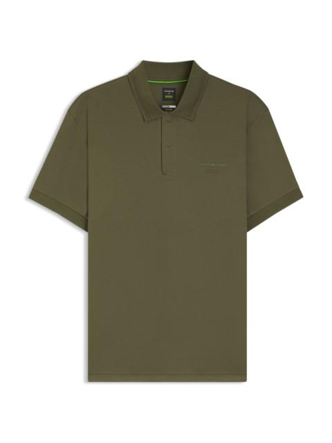 BOSS PORSCHE X BOSS POLO SHIRT IN MERCERIZED COTTON