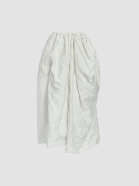 Erdem METALLISED COTTON DRAPED MIDI SKIRT