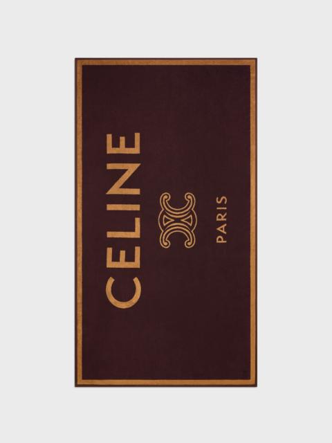 CELINE beach towel IN celine triomphe terry cotton