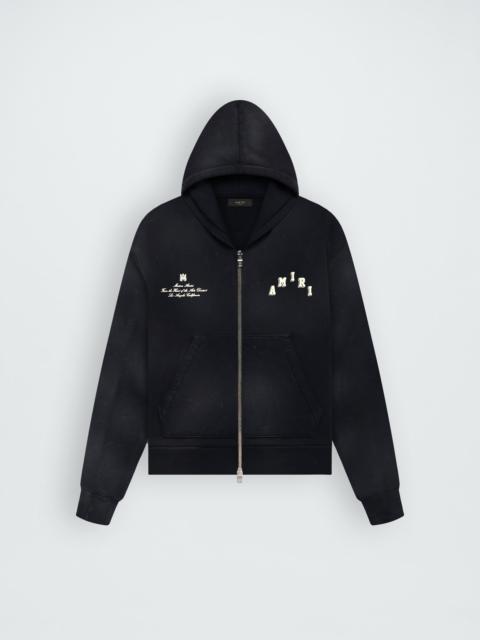 洗練されたデザイン【AMIRI】ジップアップ フーディ AMIRI】MA クアッドクリスタル ジップフーディー (AMIRI