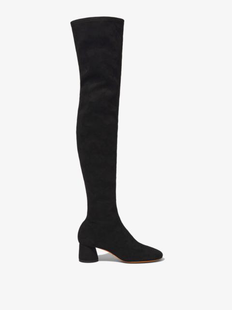 Glove Stretch Over The Knee Boots in Faux Suede