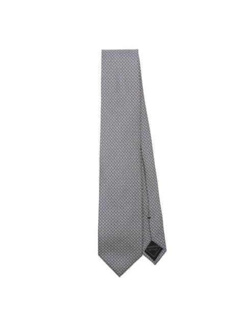 Brioni pattern-jacquard silk tie