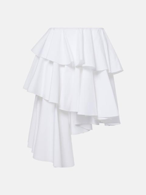 Alaïa Spiral ruffled miniskirt