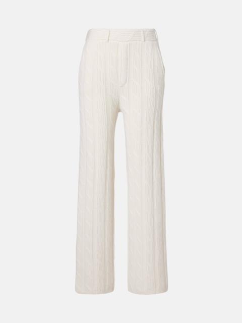 LISA YANG Ebba low-rise cashmere wide-leg pants