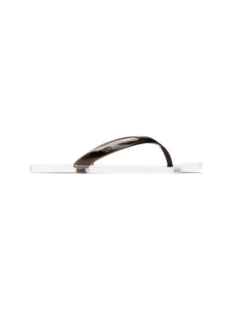 ANCIENT GREEK SANDALS Black Jelly Flip-Flops