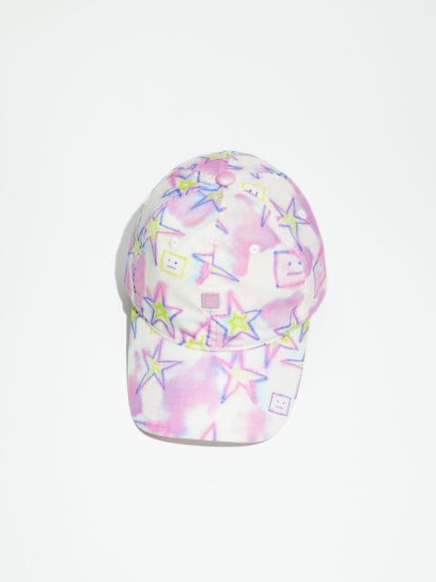 Acne Studios Micro Face patch cap - Pale pink/multi