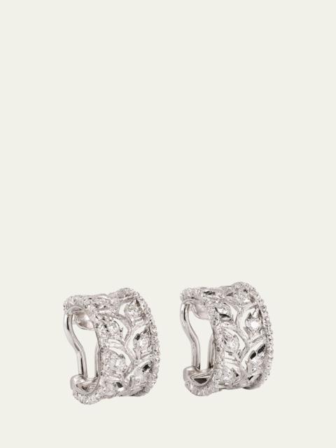Buccellati 18K White Gold Hawaii Earrings with Opal, 7cm