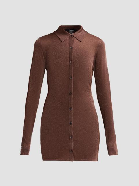 Ksubi Women's Devin Long-Sleeve Shirtdress - Stone