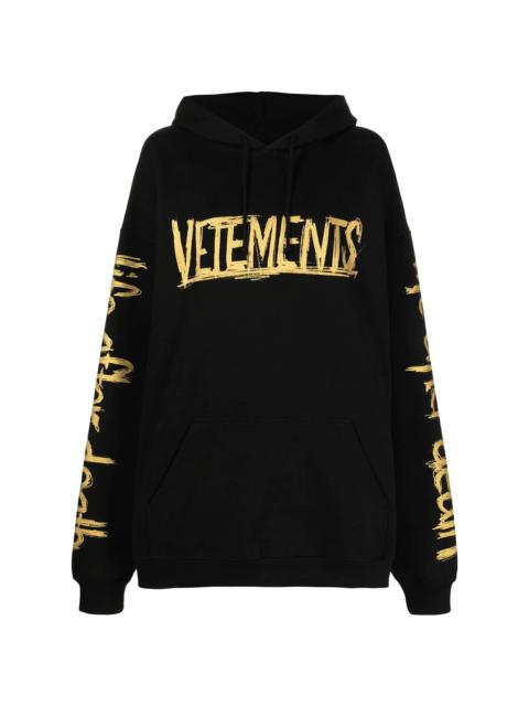 VETEMENTS logo-print oversized hoodie