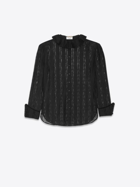 SAINT LAURENT buttoned shirt in lace