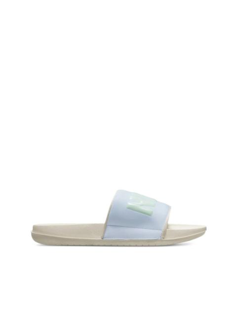 Nike Offcourt "Phantom/Barely Green" slides