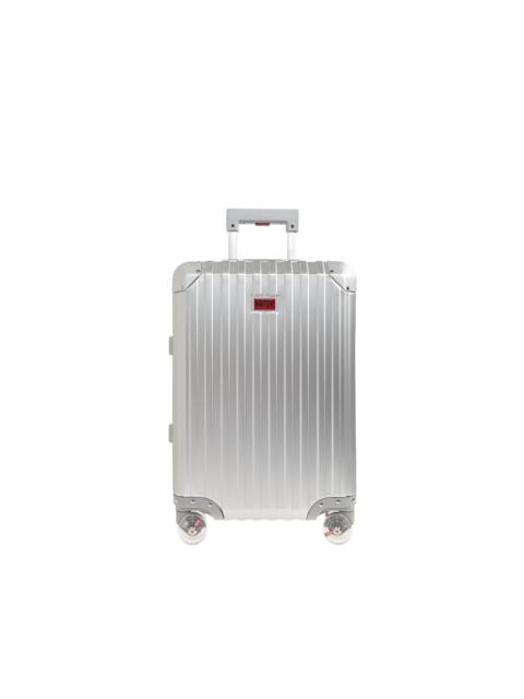 Diesel ribbed-texture logo-plaque suitcase