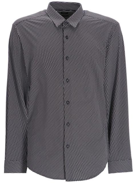 BOSS geometric-print long-sleeve shirt