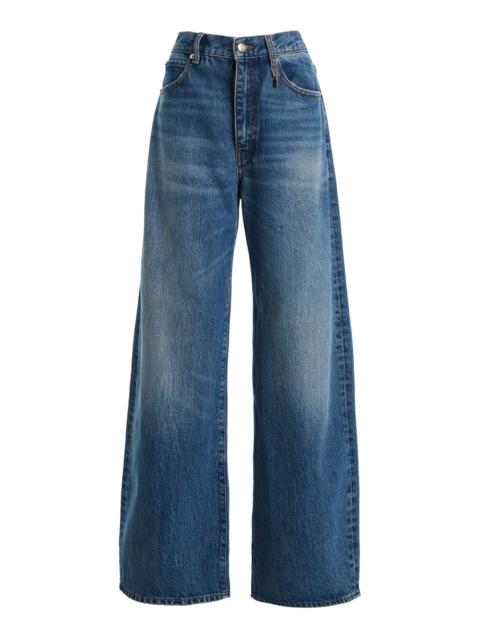 FRAME The Bow Rigid Mid-Rise Wide-Leg Jeans