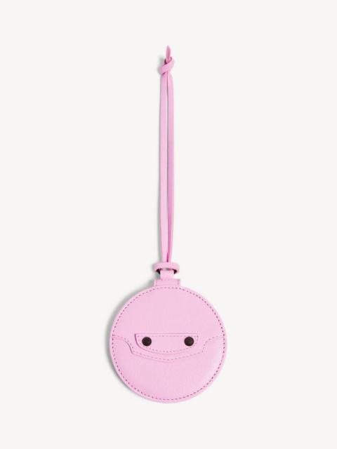 BALENCIAGA Women's Le City Round Mirror Charm in Bubbly Pink