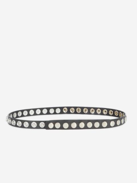 The Kooples THIN BLACK LEATHER BELT