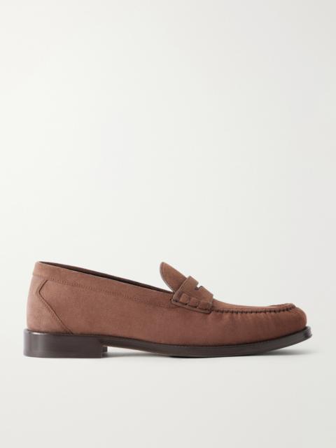 Brunello Cucinelli Suede Penny Loafers
