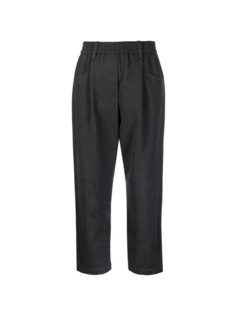 mid-rise straight leg trousers