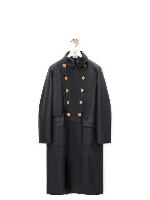 Loewe Double-breasted coat in nappa lambskin