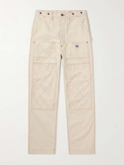 Lumber Straight-Leg Embroidered Cotton-Canvas Cargo Trousers