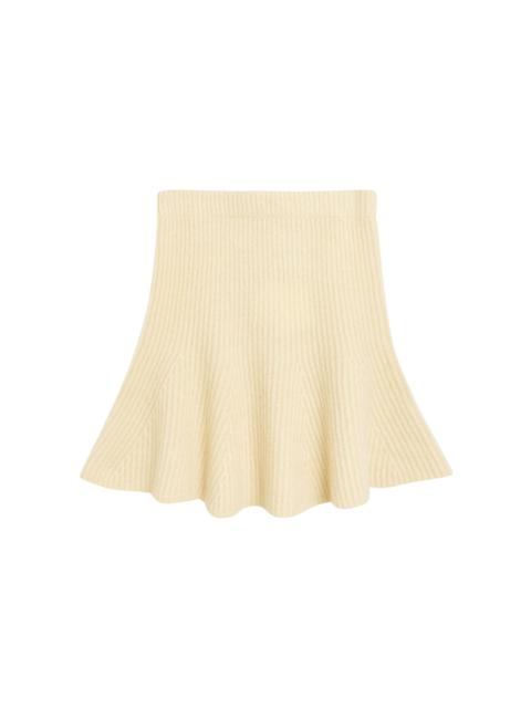 Dox Knit Wool-Blend Mini Circle Skirt yellow