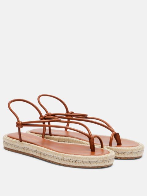 Gianvito Rossi Leather espadrille sandals