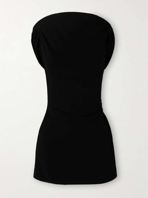 JACQUEMUS La Robe Bordo draped woven mini dress
