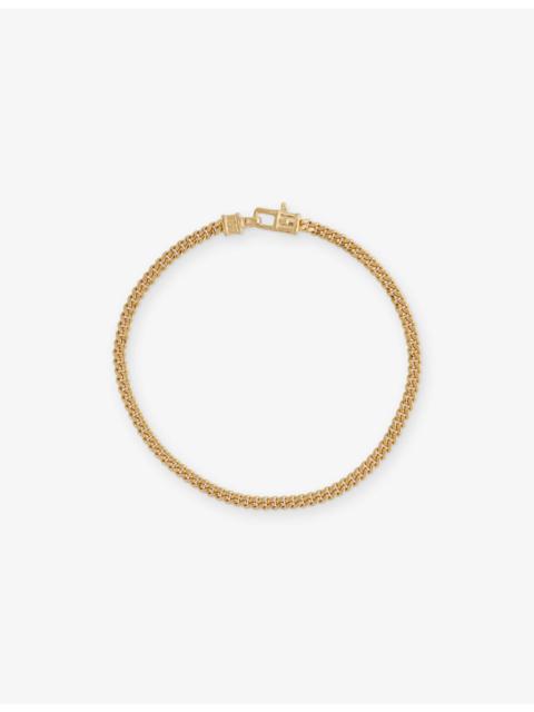 TOM WOOD Curb M 18ct Gold-Plated 925 Sterling Silver Bracelet