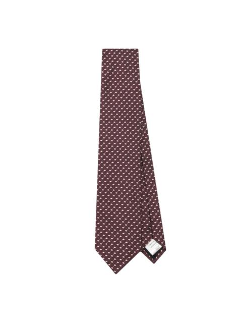 LARDINI patterned-jacquard silk tie