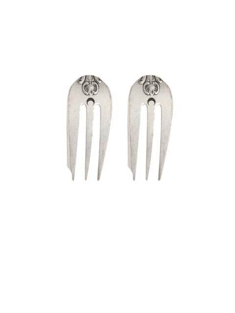 Marine Serre Regenerated Forks Earrings