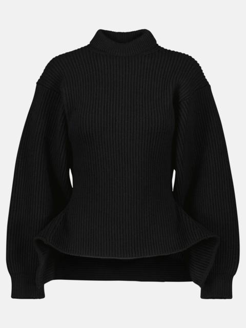 Alaïa Ribbed-knit wool-blend sweater