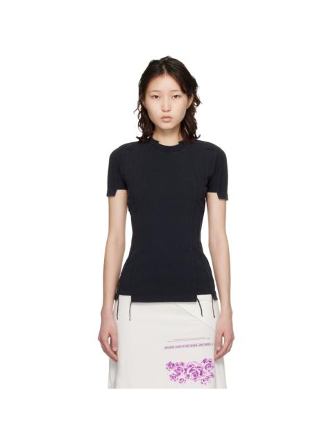 VETEMENTS Black Cut-Up Baby T-shirt