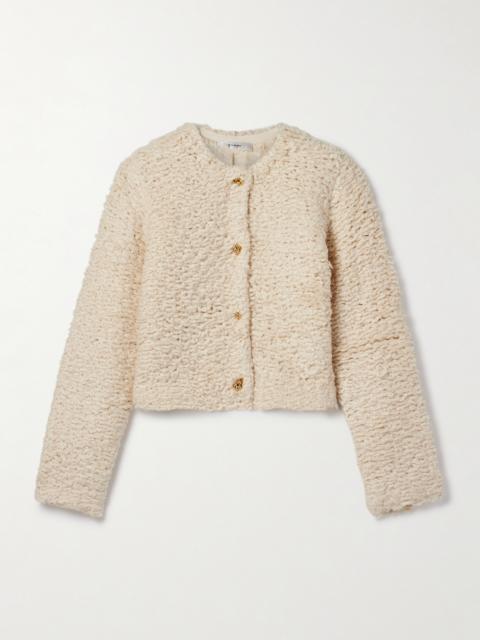 FRAME The Shag Cropped Knitted Cardigan