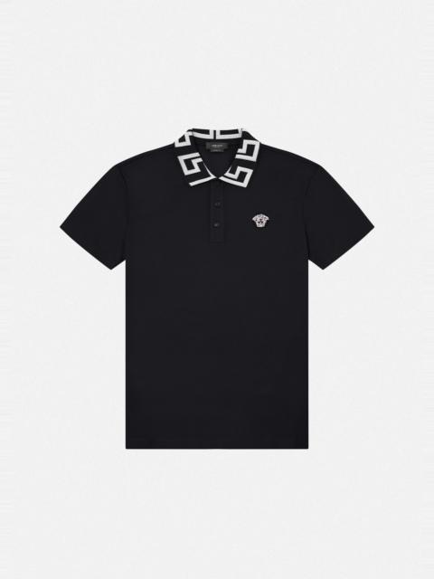 VERSACE 스낵 바 Greca 폴로 셔츠