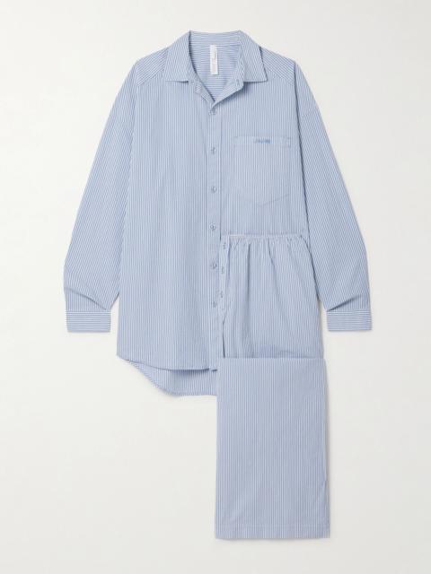 SKIMS Oversized Sleep Set - Cadet Stripe Blue